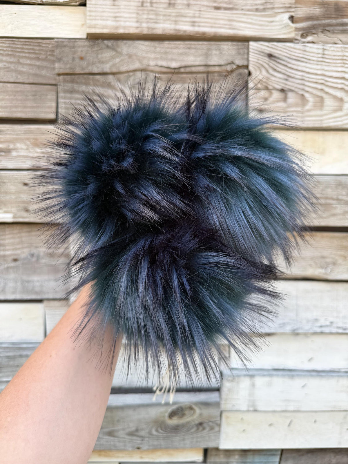 Inkwood luxe Pom, faux fur for knit and crochet beanies, toque topper, winter hat, small medium large mini, for adult baby child