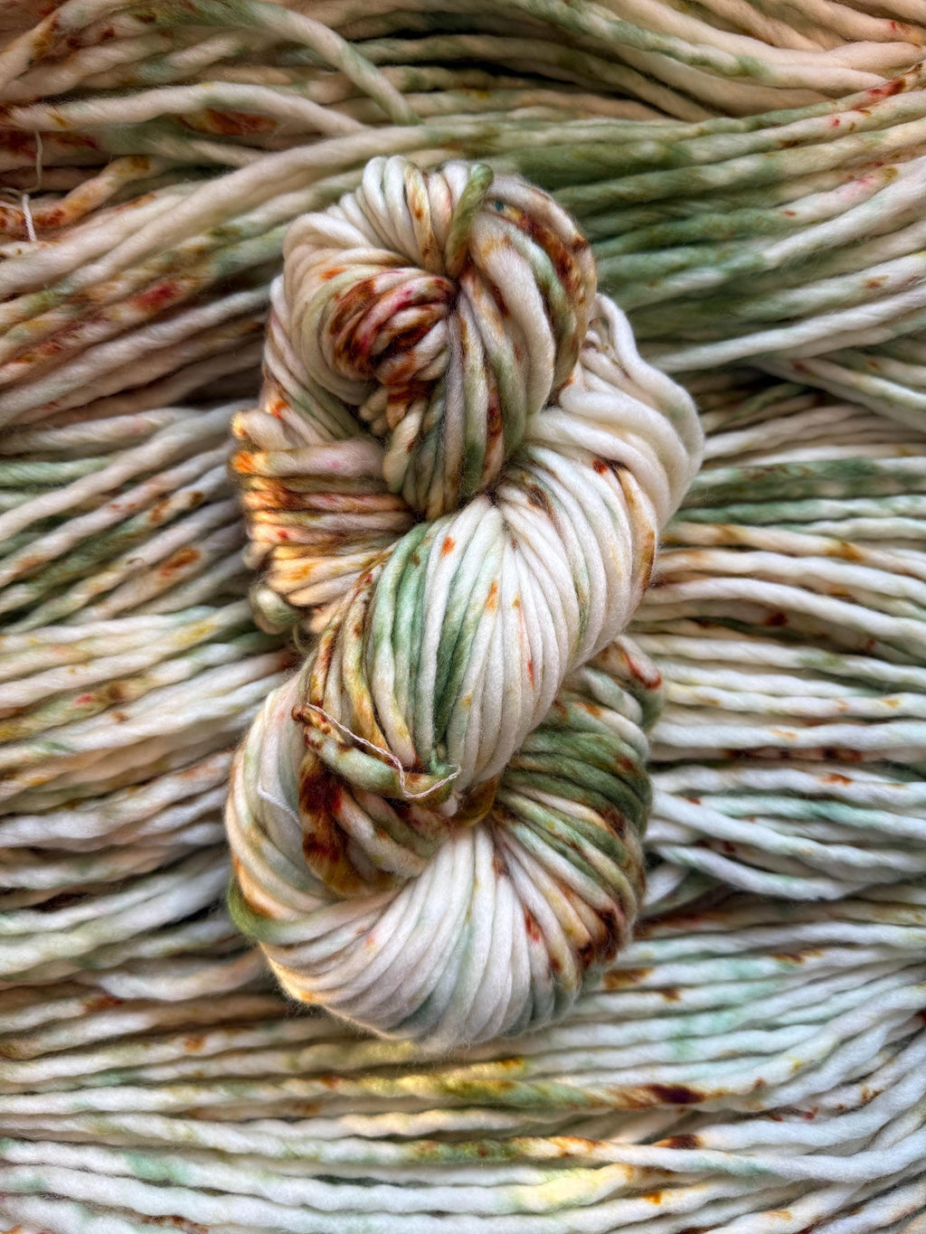 Sun petals Hand dyed super bulky merino wool, 98 yards, 150 grams, size 6 weight, brown tan natural, speckled, solid, multicolor, indie dye