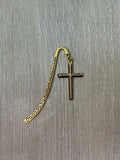 Handmade metal bookmark, cross, gold plated, bible, silver plated, stocking stuffer, gift