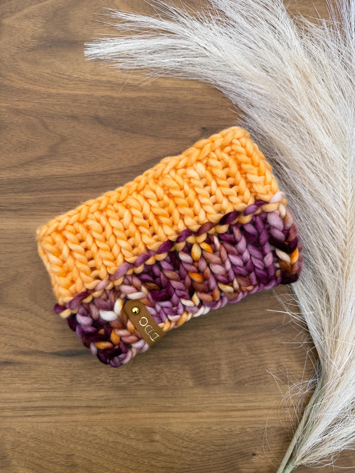 Amuck multi color Knit luxury ear warmer, adult, merino wool, adult medium, for her, handmade, gifts, orange, fall, burgundy
