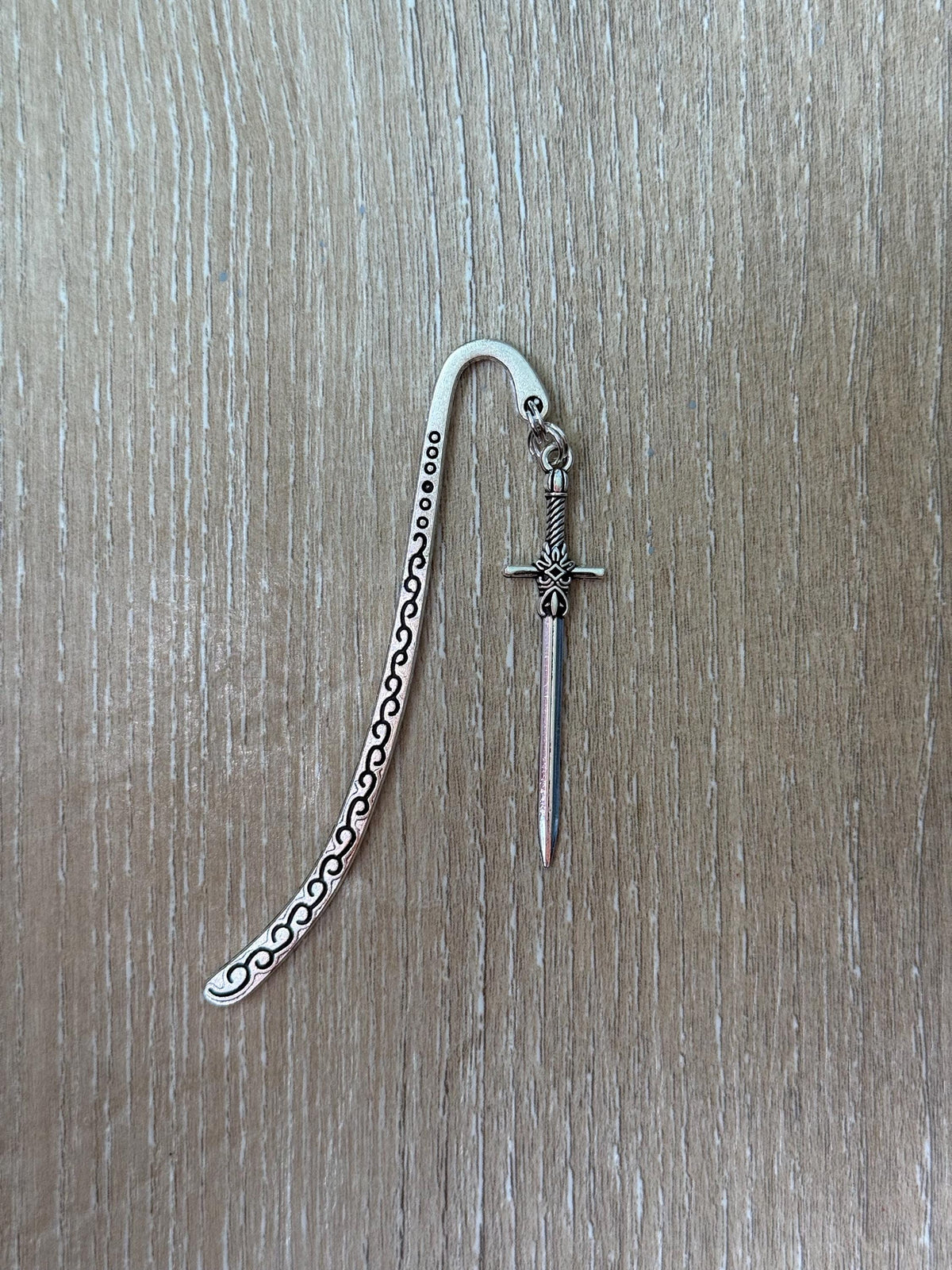 Handmade metal bookmark, silver plated, booktok, bookstagram, sword, Acotar, tog, quicksilver, housemaid, stocking stuffer, gift