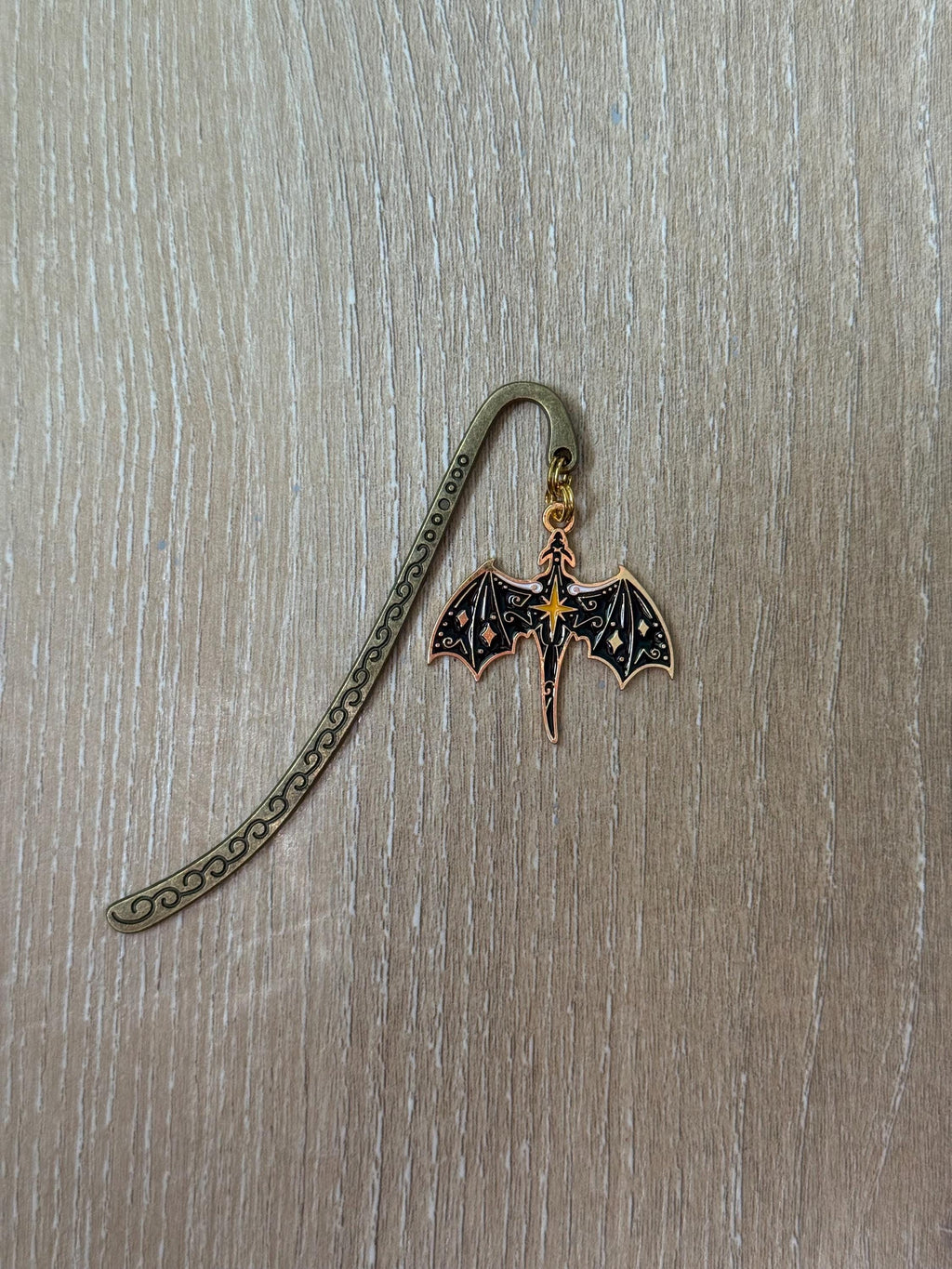 Handmade metal bookmark, gold plated, booktok, bookstagram, silver plated, Acotar, tog, quicksilver, housemaid, dragon, stocking stuffer,