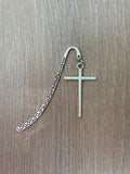 Handmade metal bookmark, cross, gold plated, bible, silver plated, stocking stuffer, gift