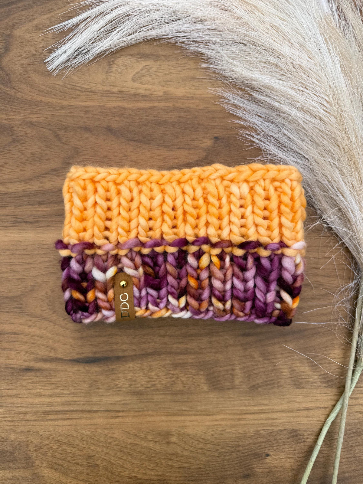 Amuck multi color Knit luxury ear warmer, adult, merino wool, adult medium, for her, handmade, gifts, orange, fall, burgundy