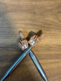 Needle stoppers for knitting needles, football hand, stitch stopper