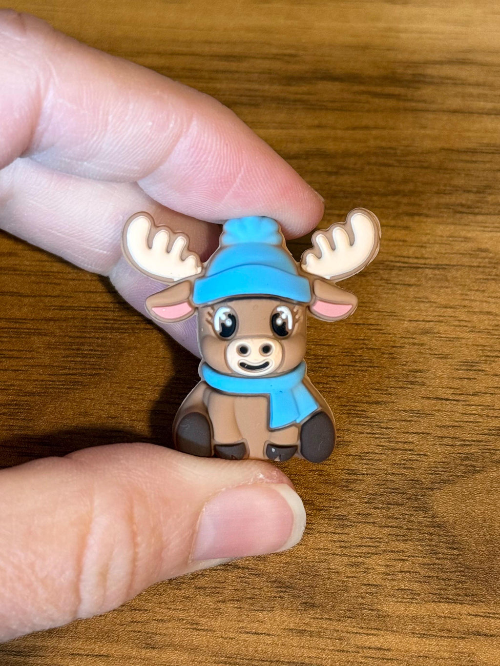 Needle stoppers, stitch stopper for knitting needles, Christmas moose