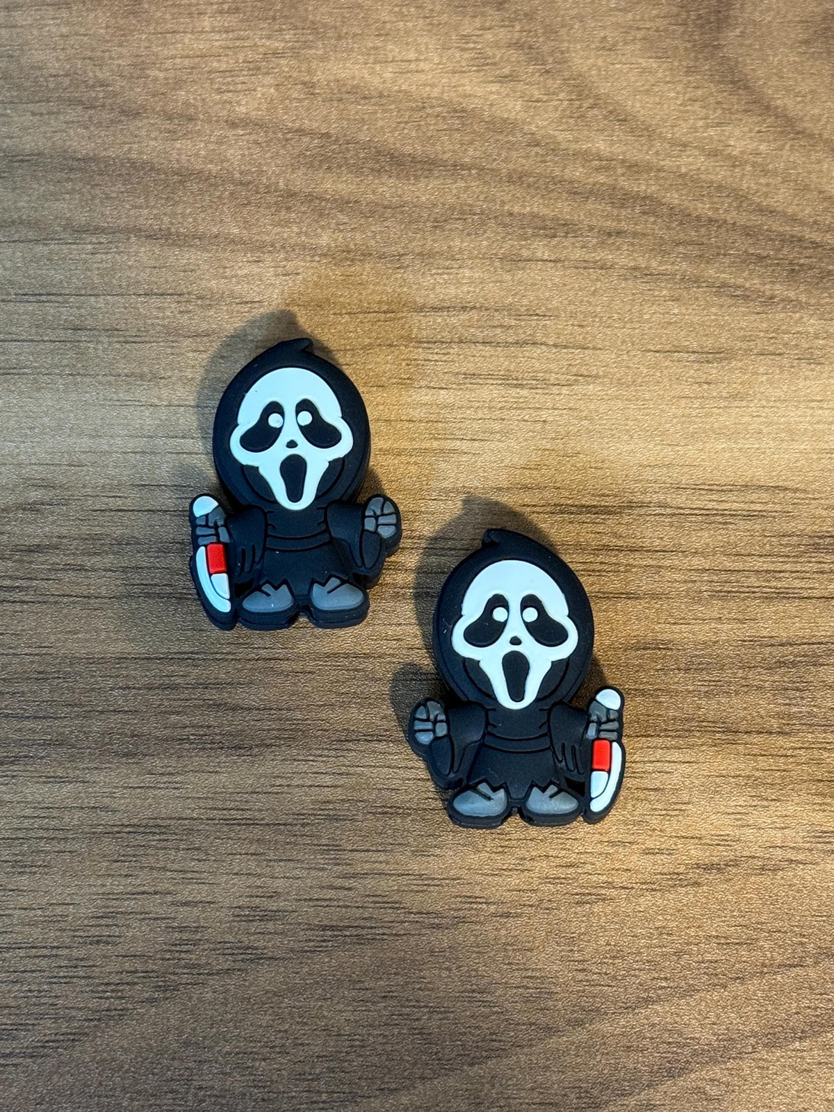Needle stoppers for knitting needles, Halloween, ghost, scary movie