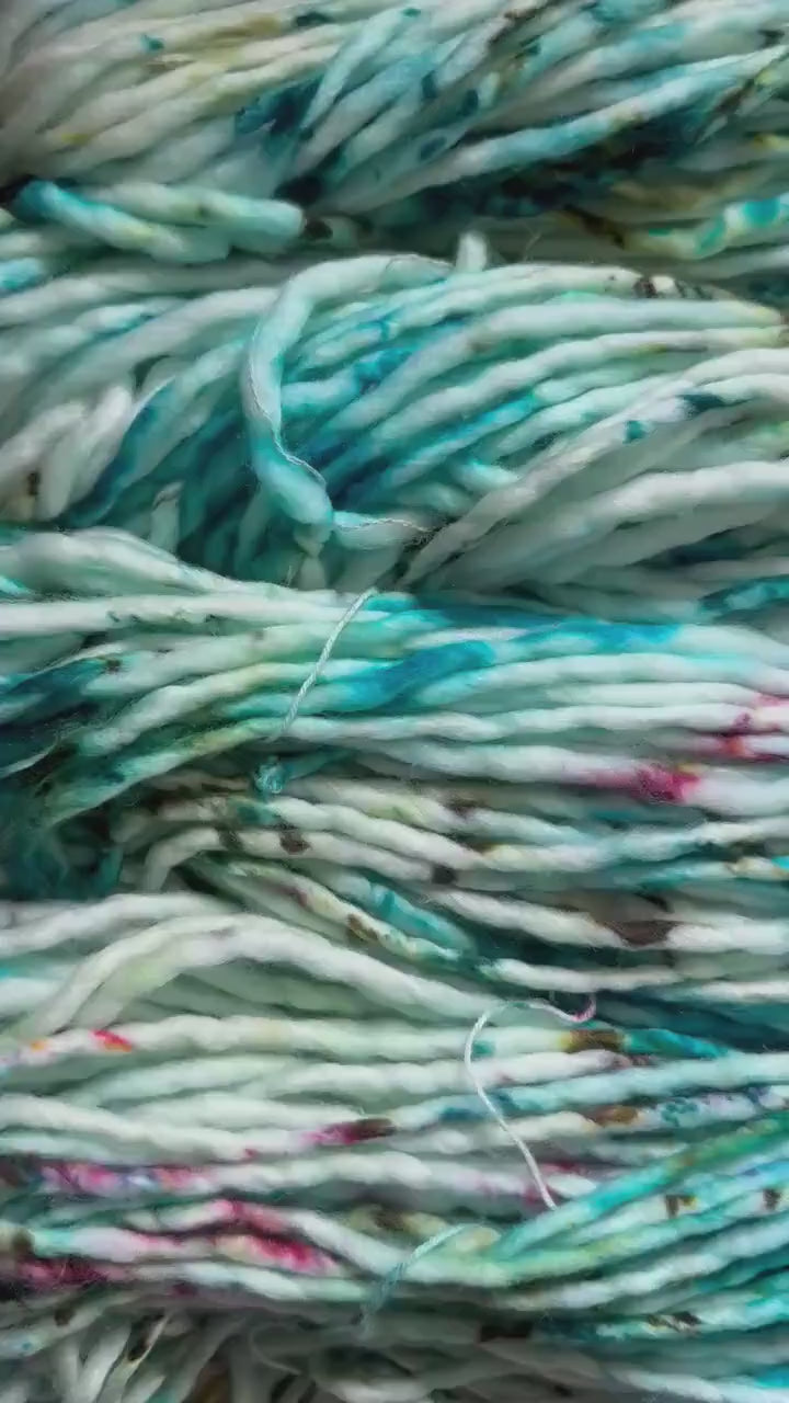 Pixie hand dyed super bulky merino wool, size 6 pink blue , natural, solid, multicolor, indie dye, superwash