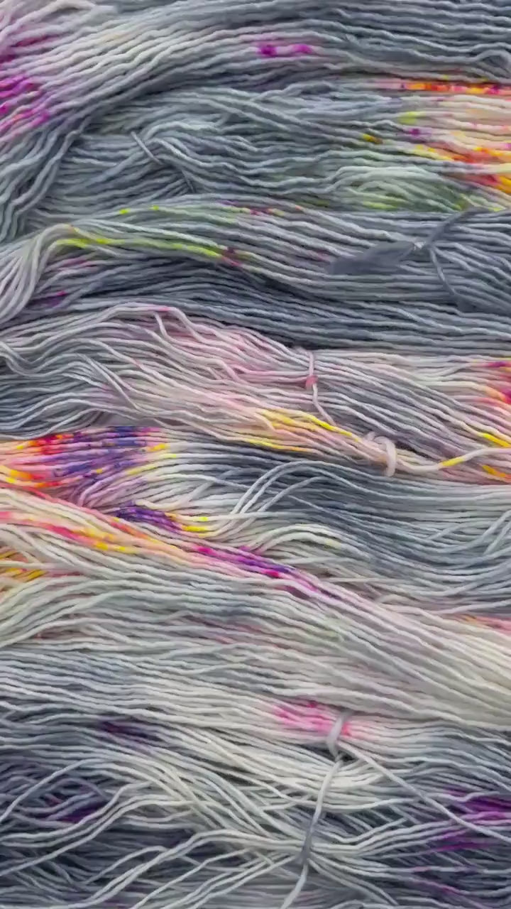 Morning frost hand dyed (worsted/aran) merino wool, superwash yarn, hank of yarn , for knit crochet